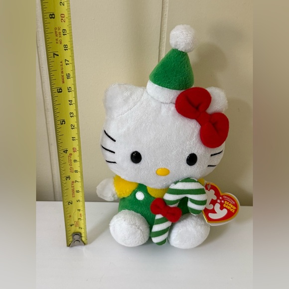 Hello Kitty Festive Christmas Plush - White, Green, Red - Picture 3 of 3
